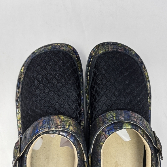 Alegria Seville Sierra Clog Sz 40=9.5 to 10 Colorful Leather & Fabric Upper - Picture 7 of 14